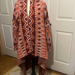 Sleeping on Snow- Geometric Patterned Cardigan- S